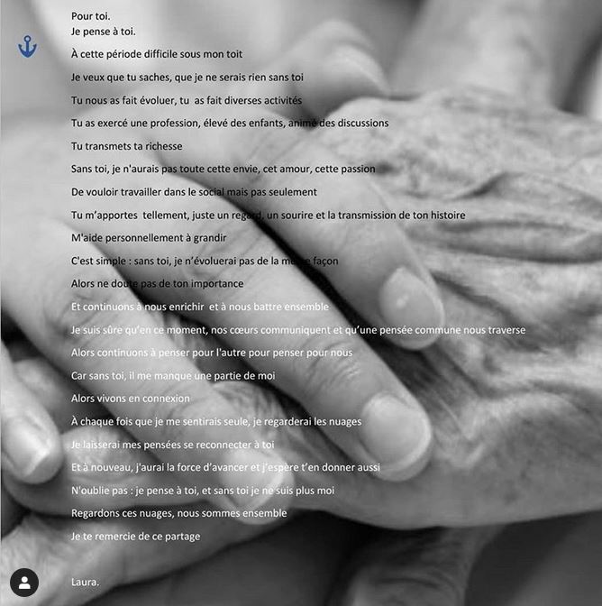 COVID19-Lettres d’amour à nos âgés